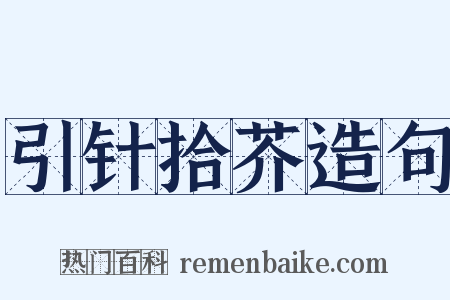 引针拾芥造句是什么意思的图片